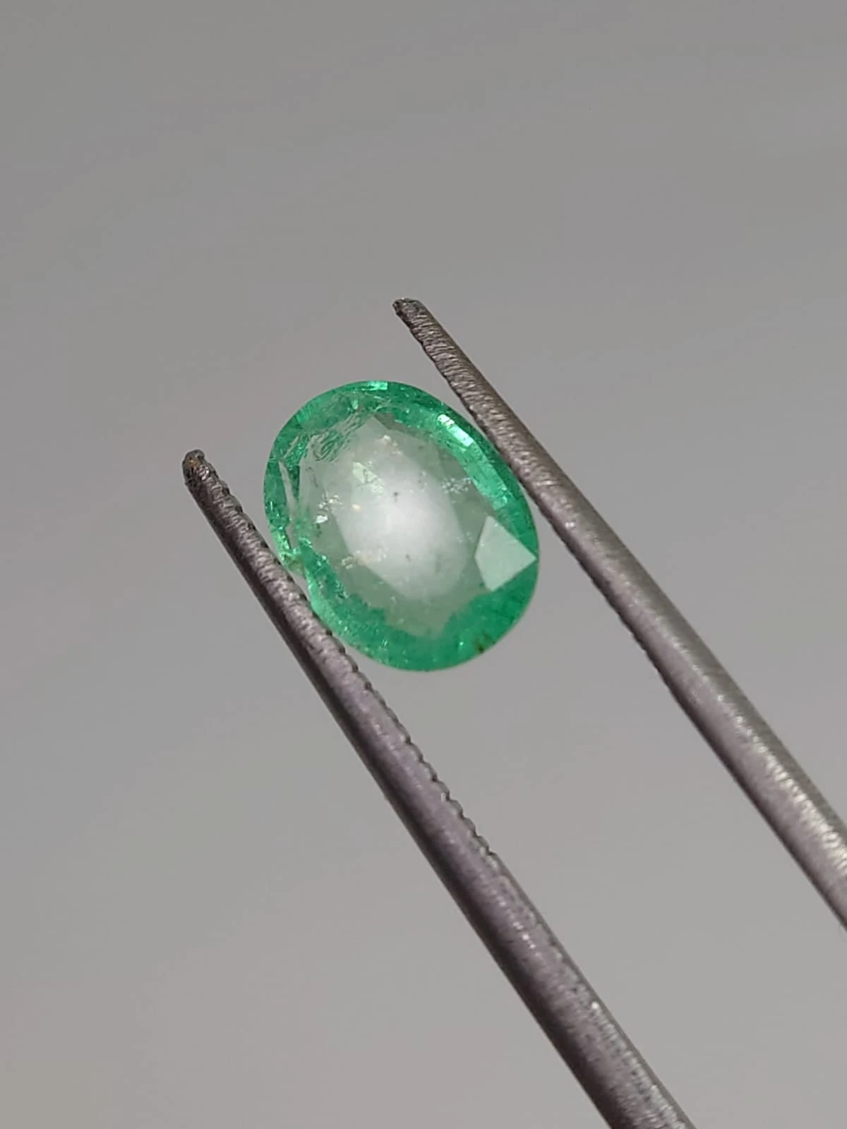 1.22ct Natural Mint Green Emerald Oval Shape Loose Gemstone From Panjshir Afghanistan — view 2